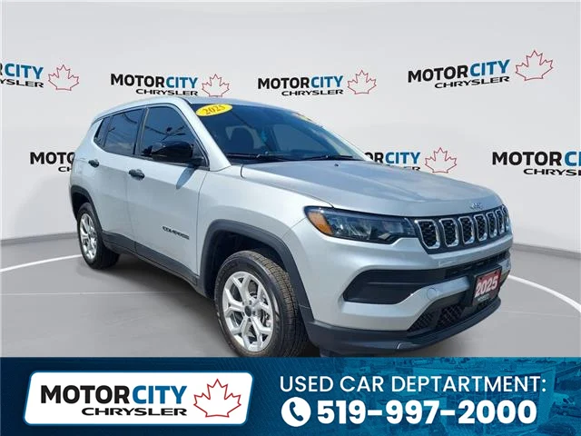 2025 Jeep Compass Sport, used, at Motor City Chrysler Windsor